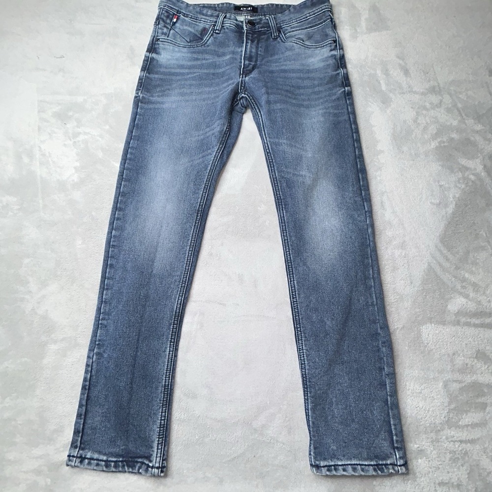 Amiri Jeans Mens 32x28 Blue Slim Fit Stretch Designer Denim